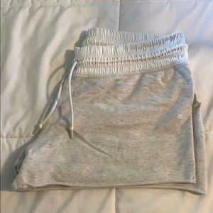 Cotton Drawstring Lululemon Grey/White Shorts
